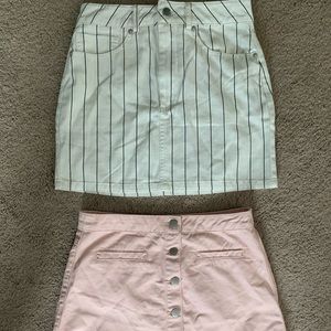 Set of forever 21 jean skirts!